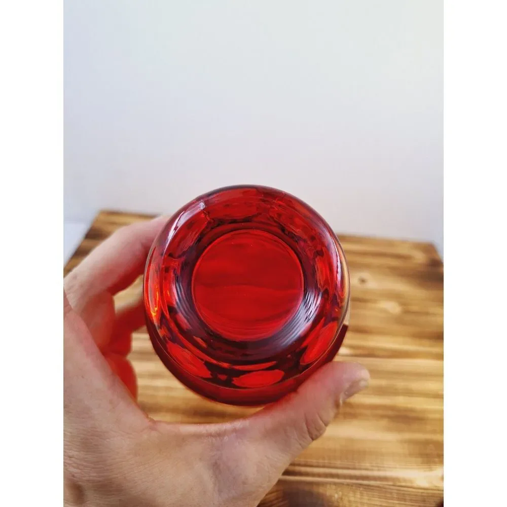 Rare Vintage Cambridge Glass Ruby Red Georgian Lidded Candy Dish Mid Century McM